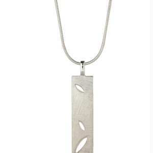 Product Silver Lace Leaf Oblong Pendant Jewellery