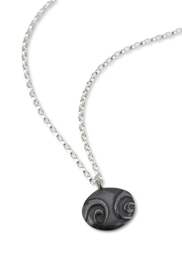 Product Spiral Pebble Medium Pendant Pendant Jewellery