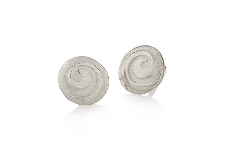 Product Spiral Pebble Large Earstuds Jewellery