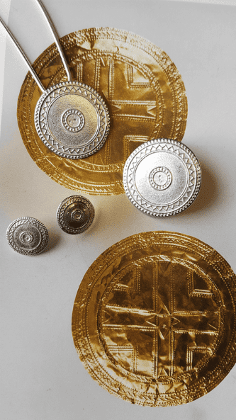 Gold Sun Disc Jewellery Commission